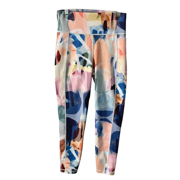 Sweaty Betty Super Sculpt 7/8 Length Leggings Abstract Print Women's Sz M - Picture 1 of 6